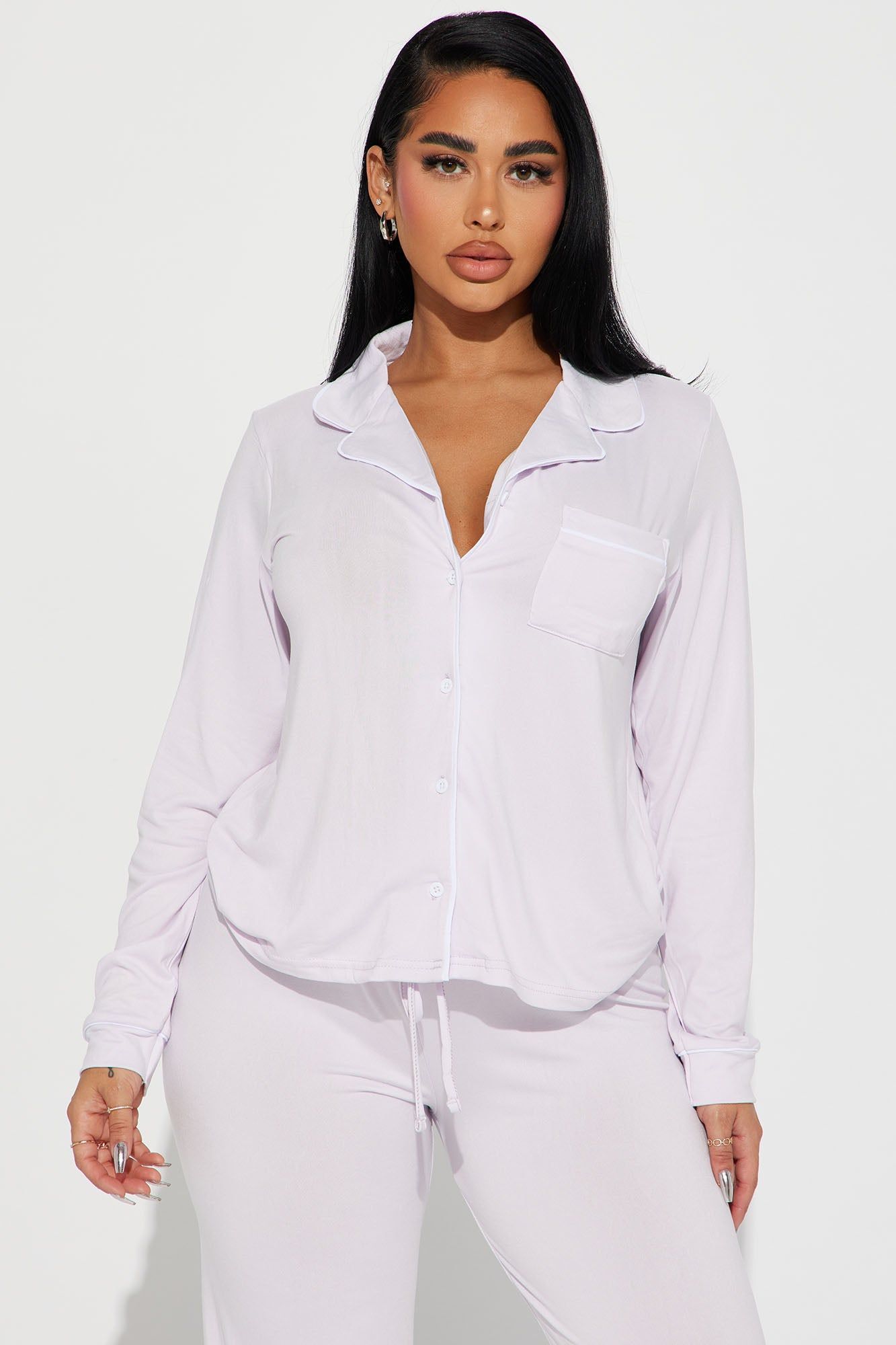 In The Morning PJ Pant Set - Lavender sold by Fashion Nova product image thumbnail 2