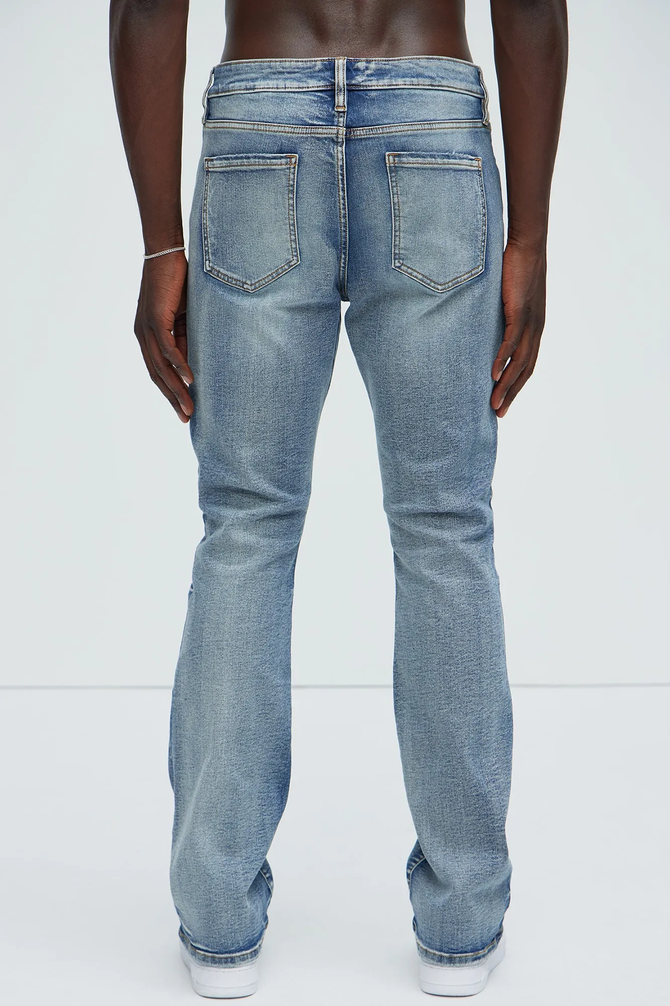Gabriel Stacked Slim Flare Jeans - Light Blue Wash sold by Fashion Nova product image thumbnail 4
