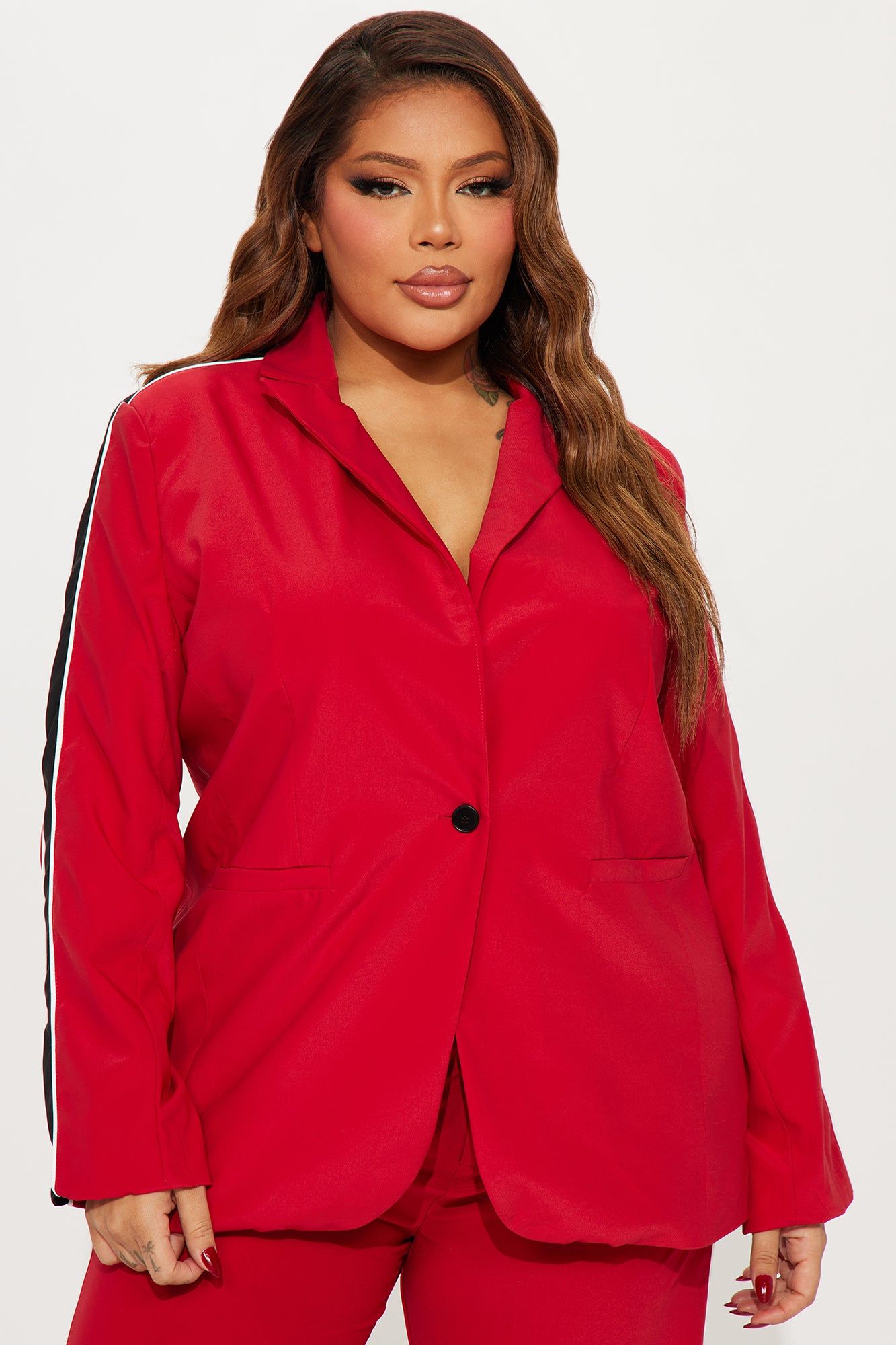 Always Focused Blazer Pant Set - Red sold by Fashion Nova product image thumbnail 5