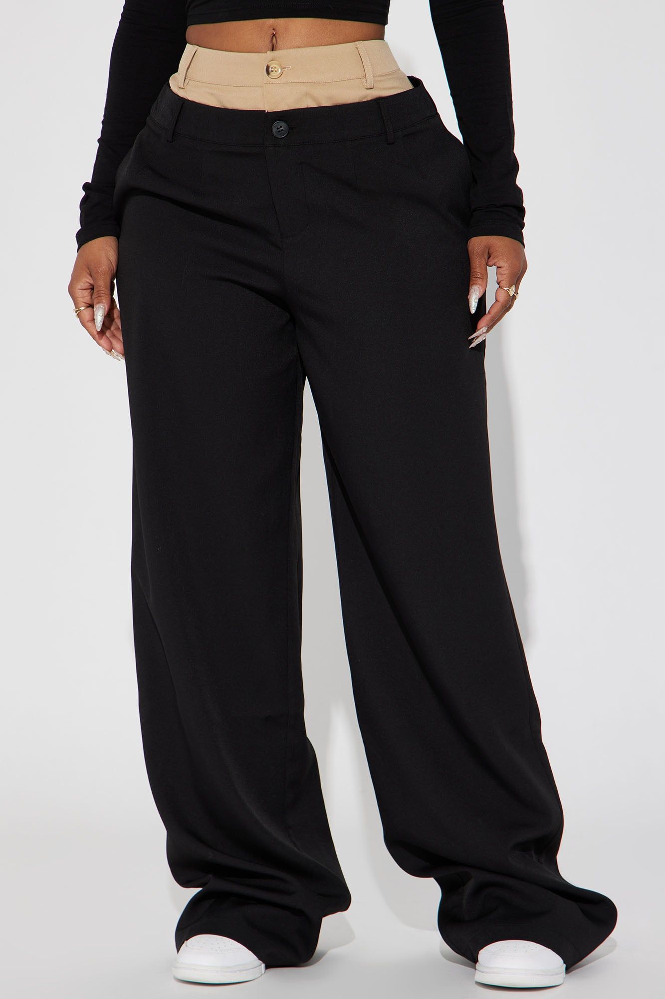 Double Take Trouser Pant - Black/combo sold by Fashion Nova product image thumbnail 2