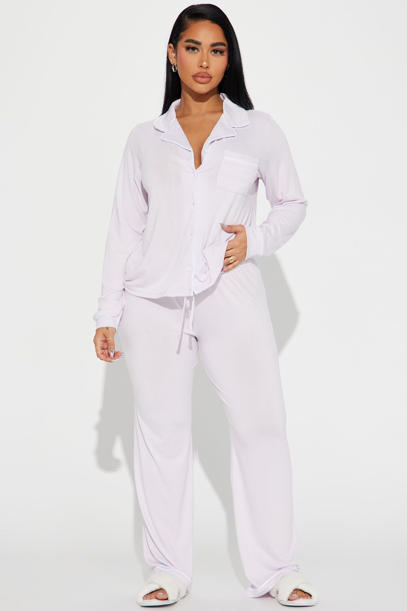 In The Morning PJ Pant Set - Lavender sold by Fashion Nova