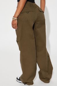 Not Giving In Parachute Pant - Olive sold by Fashion Nova