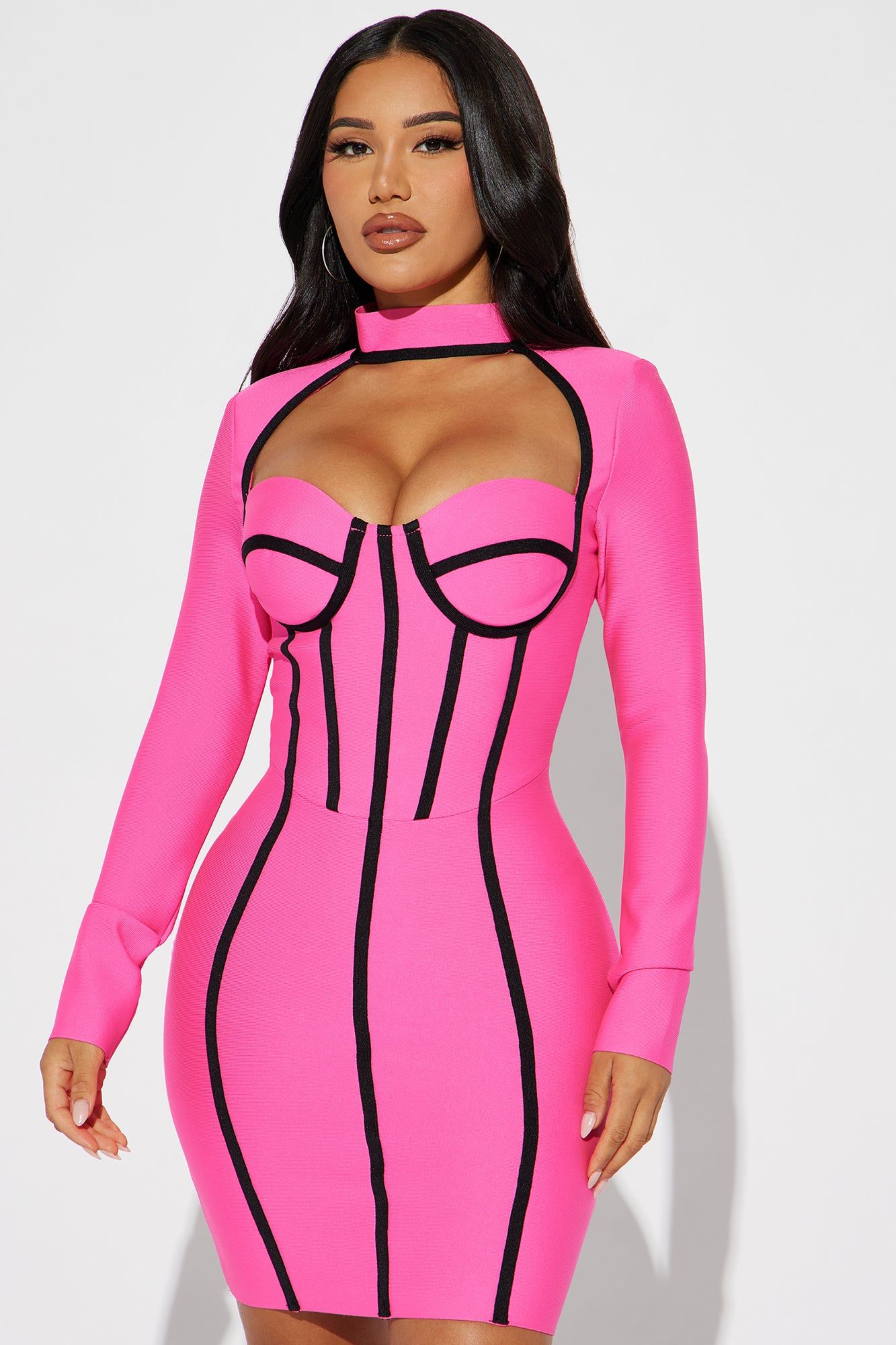Juliet Bandage Mini Dress - Hot Pink sold by Fashion Nova product image thumbnail 2