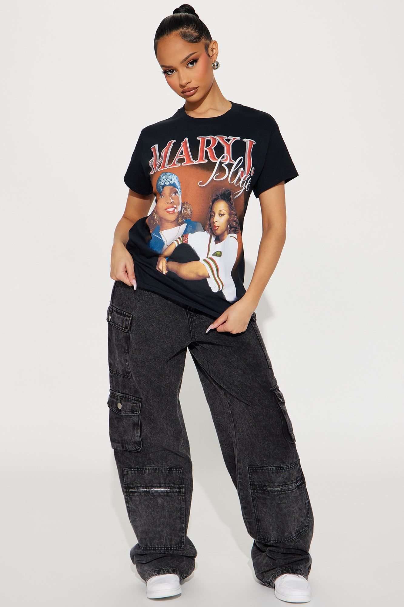 Mary J. Blige 90s Graphic Tee - Black sold by Fashion Nova product image thumbnail 2