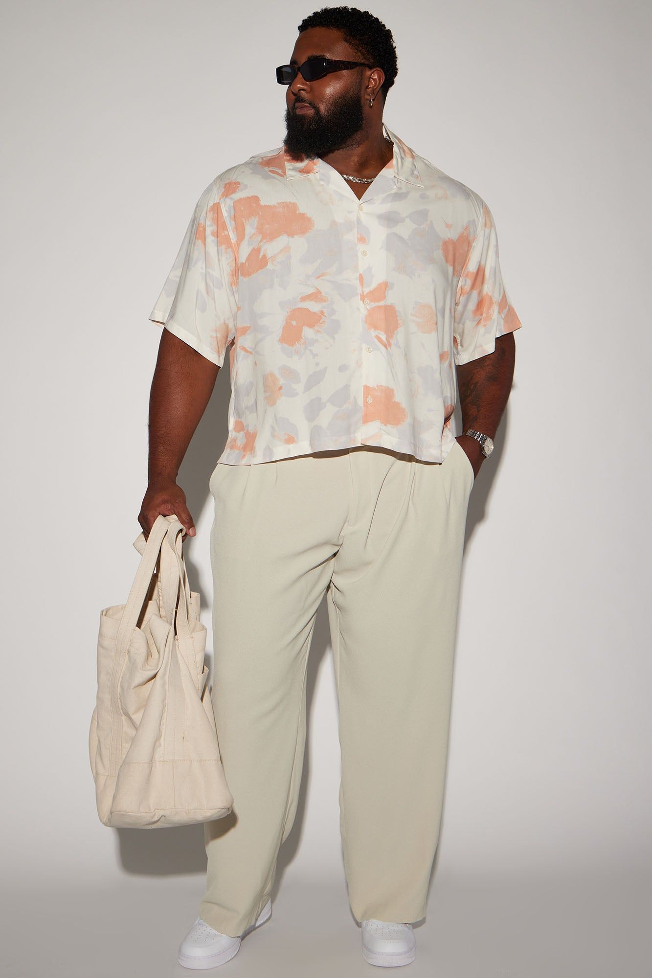 Rising Button Up Shirt - Off White/combo sold by Fashion Nova product image thumbnail 5