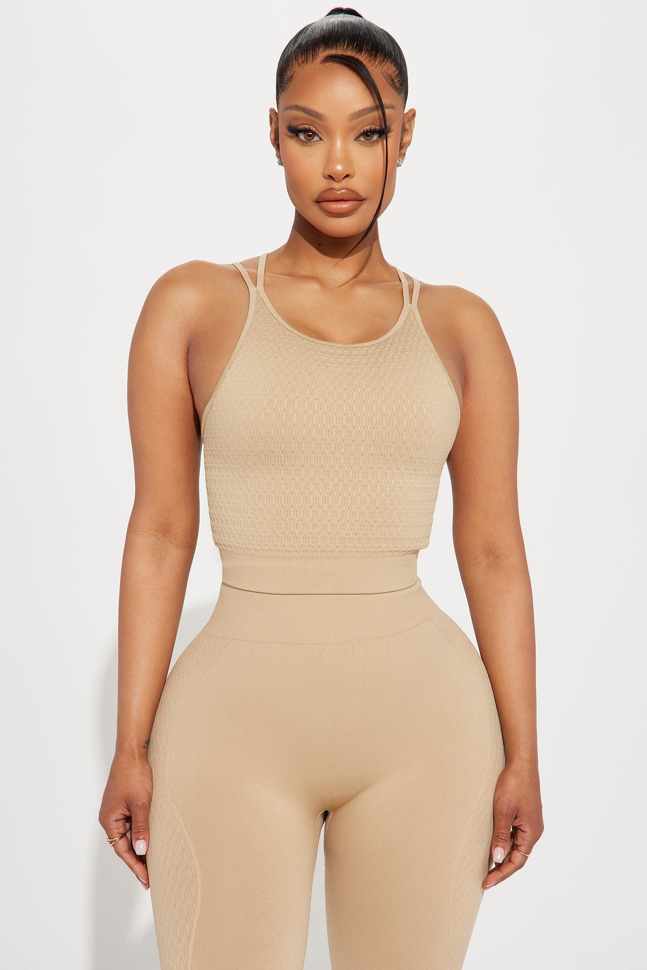 Vitality Textured Seamless Active Top - Sand sold by Fashion Nova product image thumbnail 4