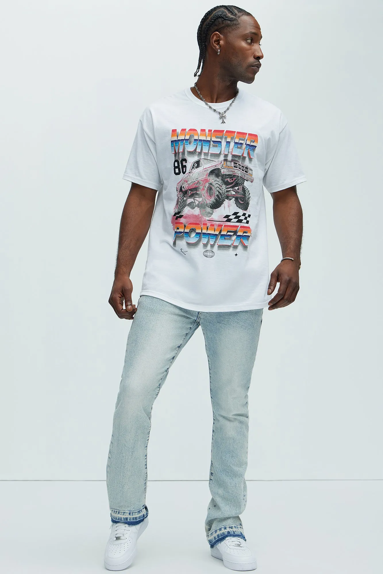 Cornell Stacked Skinny Flare Jeans - Bleach Blue Wash sold by Fashion Nova product image thumbnail 2