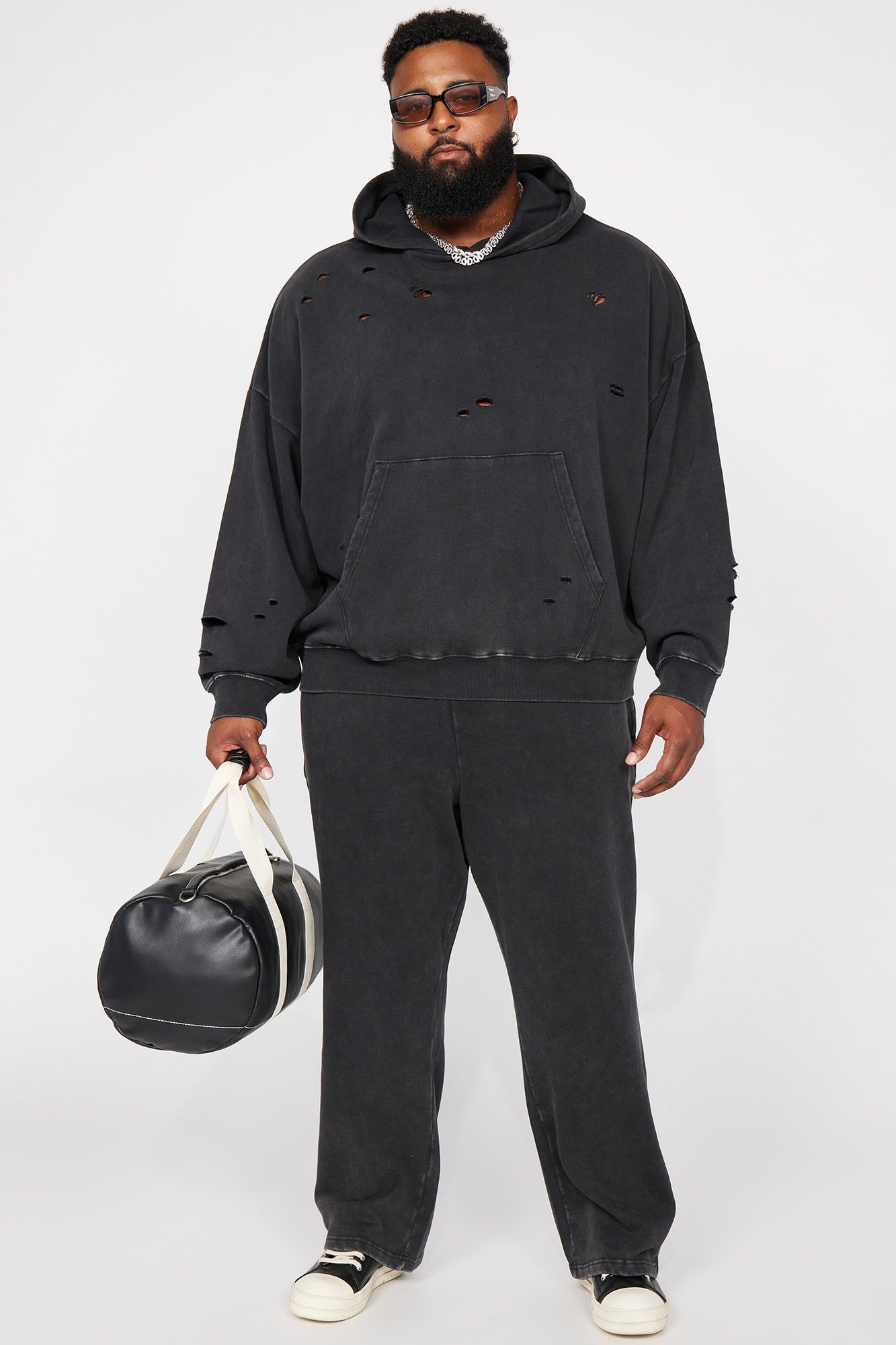 Tyson Ride It Out Straight Sweatpants - Black Wash sold by Fashion Nova product image thumbnail 6