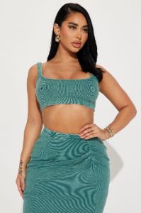Skai Ribbed Skirt Set - Jade sold by Fashion Nova
