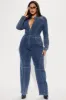 Mistaken Moments Denim Jumpsuit - Dark Wash sold by Fashion Nova