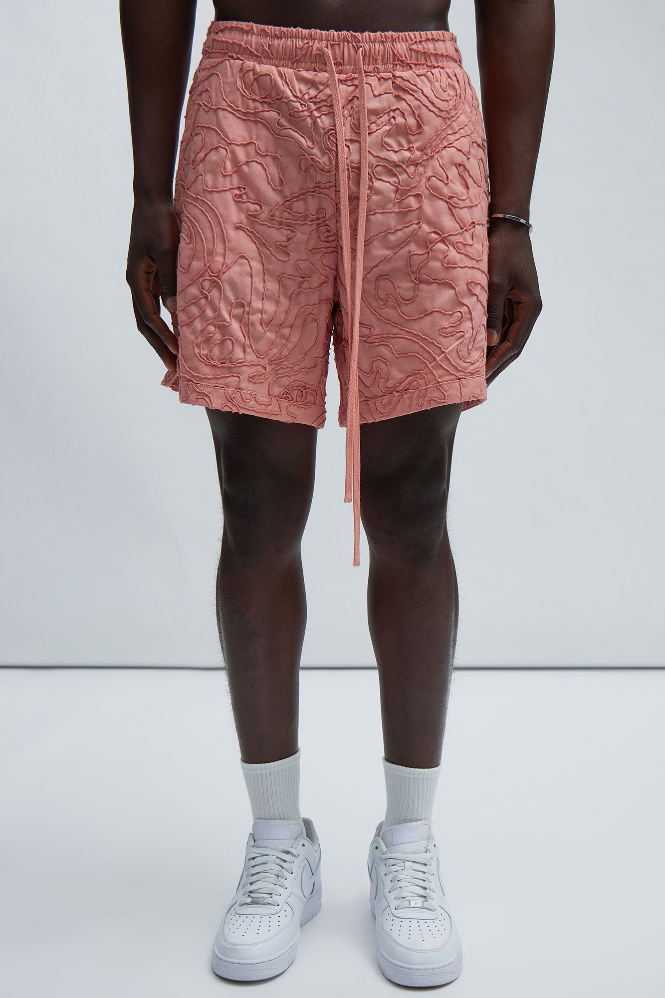 Swirl Jacquard Linen Shorts - Pink sold by Fashion Nova product image thumbnail 4