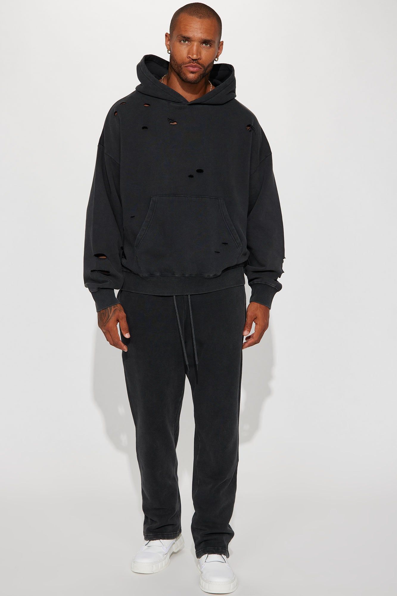 Tyson Ride It Out Straight Sweatpants - Black Wash sold by Fashion Nova product image thumbnail 3