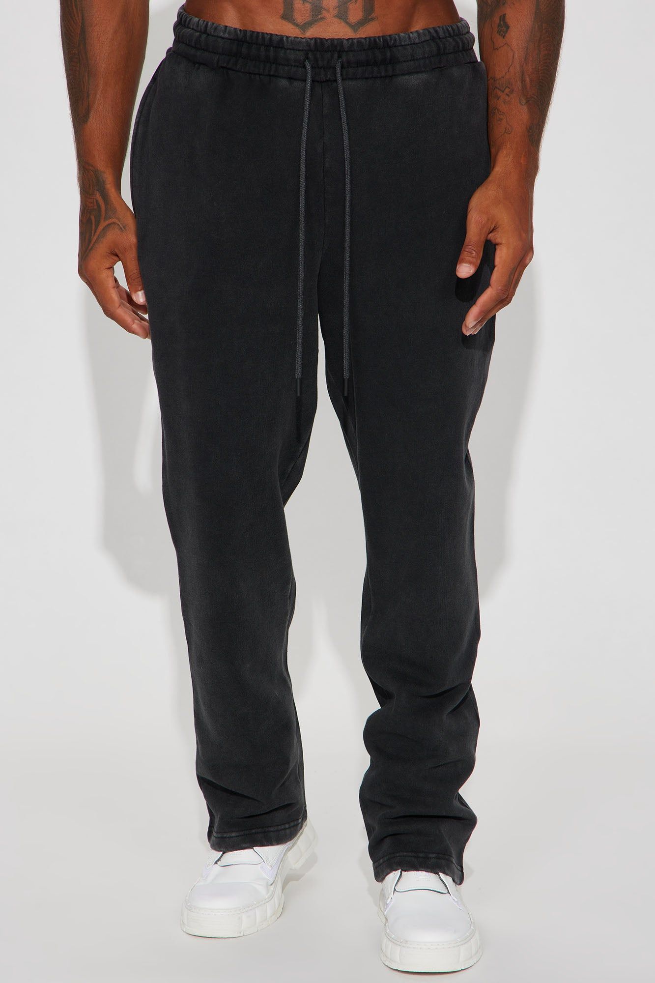 Tyson Ride It Out Straight Sweatpants - Black Wash sold by Fashion Nova product image thumbnail 4
