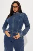 Mistaken Moments Denim Jumpsuit - Dark Wash sold by Fashion Nova