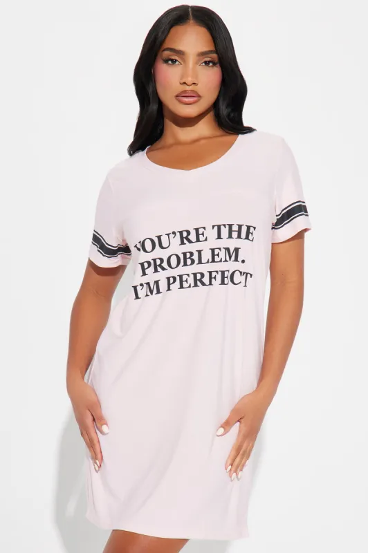 I'm Perfect PJ Sleep Shirt - Blush sold by Fashion Nova
