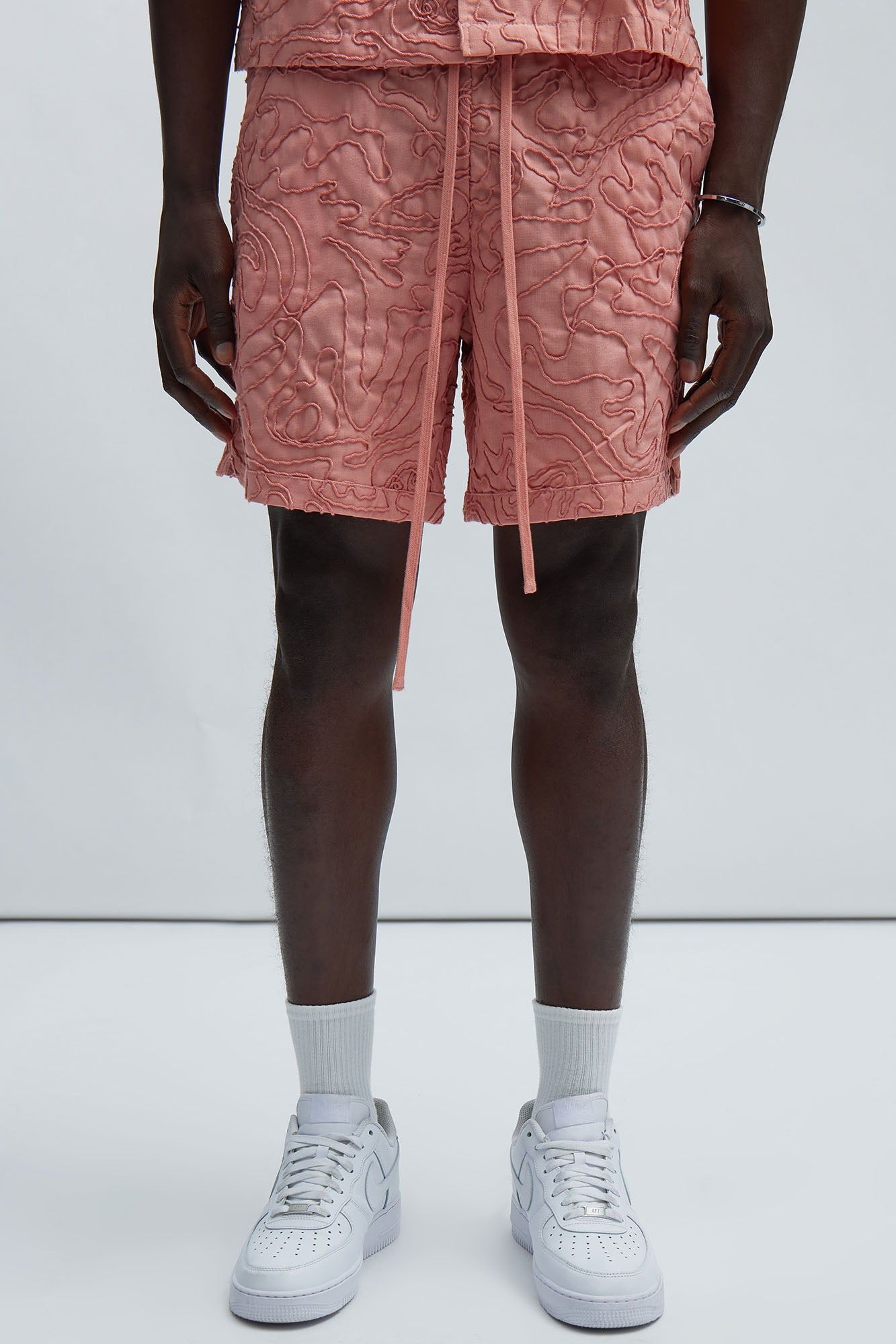 Swirl Jacquard Linen Shorts - Pink sold by Fashion Nova product image thumbnail 2