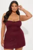 Lace Romance Mini Dress - Burgundy sold by Fashion Nova