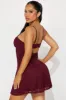 Lace Romance Mini Dress - Burgundy sold by Fashion Nova