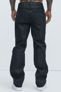 Chaos Embroidery Straight Jeans - Black sold by Fashion Nova