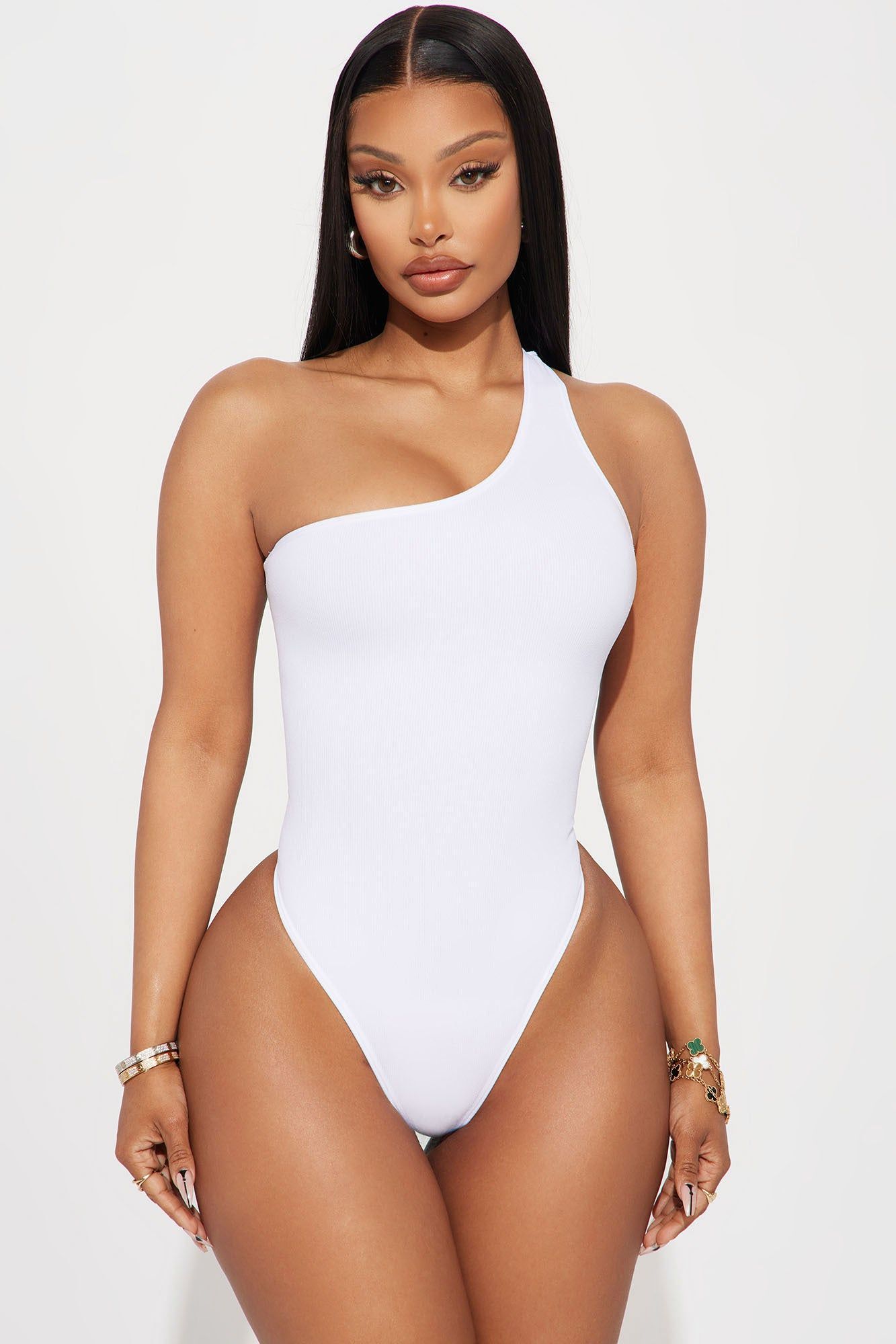 Its Giving Seamless Bodysuit - White sold by Fashion Nova