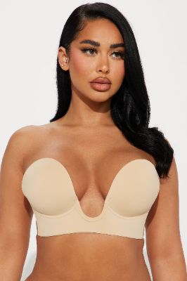 Deep Plunge Sticky U Bra - Beige sold by Fashion Nova