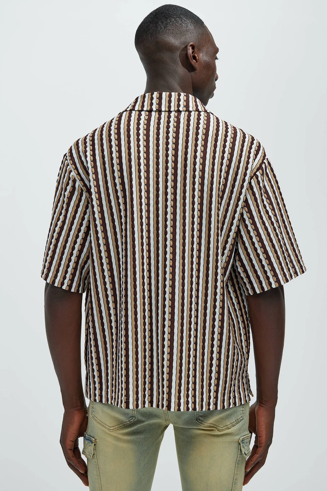 Belfort Jacquard Knit Shirt - Brown sold by Fashion Nova product image thumbnail 4