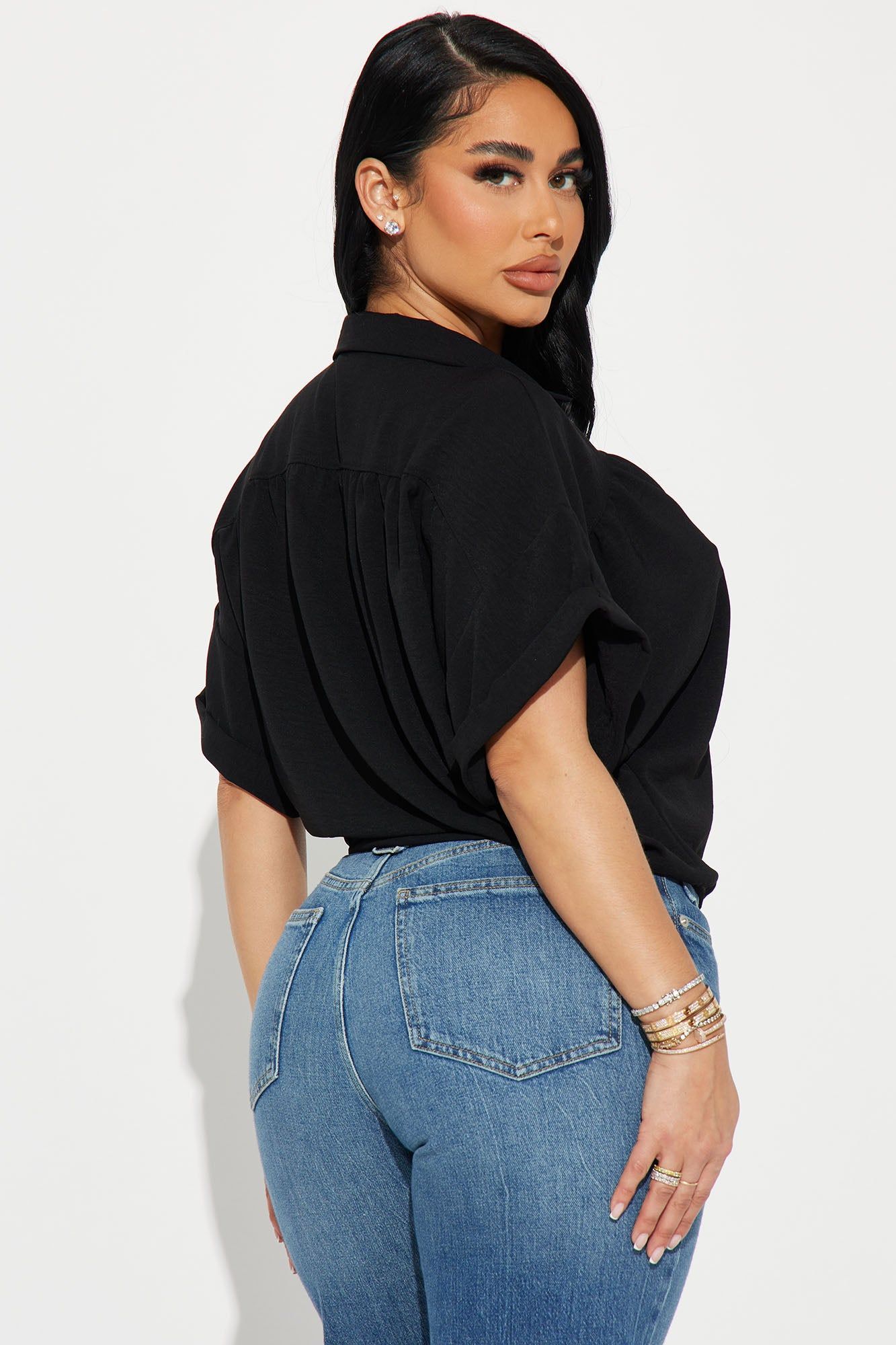 Breezy Day Blouse Top - Black sold by Fashion Nova product image thumbnail 3