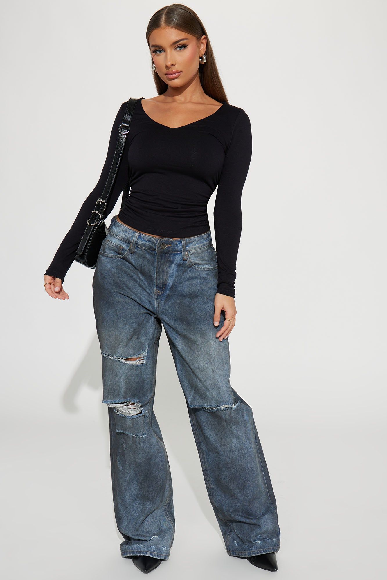 Cindy Long Sleeve Top - Black sold by Fashion Nova product image thumbnail 2