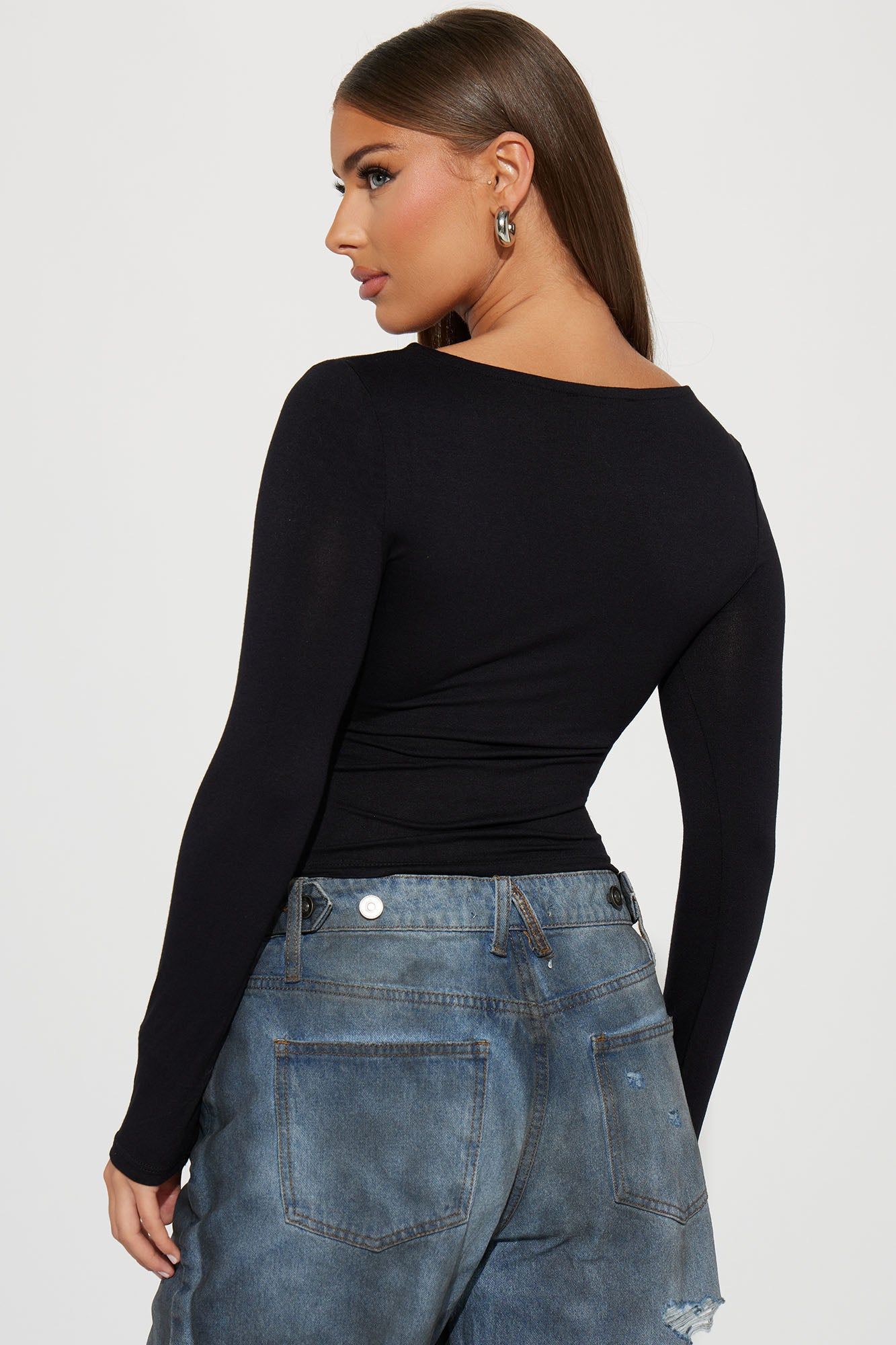 Cindy Long Sleeve Top - Black sold by Fashion Nova product image thumbnail 3