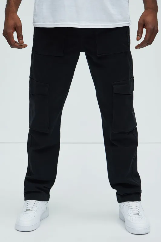 Howard Relaxed Cargo Pants - Black sold by Fashion Nova
