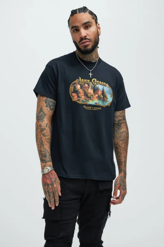 Lake Como Short Sleeve Tee - Black sold by Fashion Nova