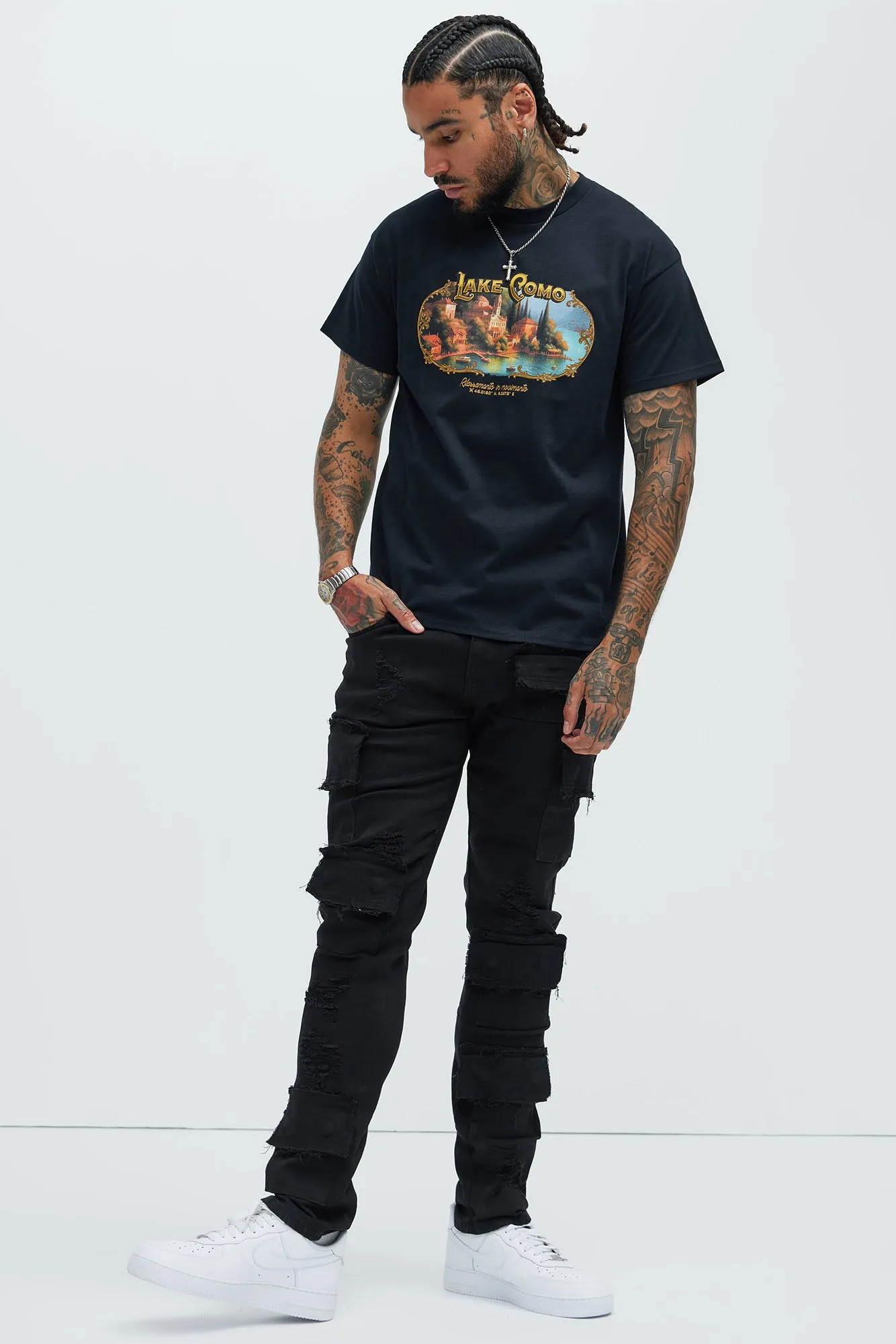 Lake Como Short Sleeve Tee - Black sold by Fashion Nova product image thumbnail 2