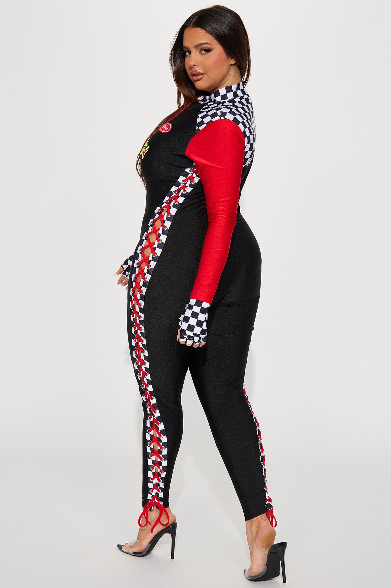 Hottie Burning Rubber Racer 3 Piece Costume Set - Black/combo sold by Fashion Nova product image thumbnail 7