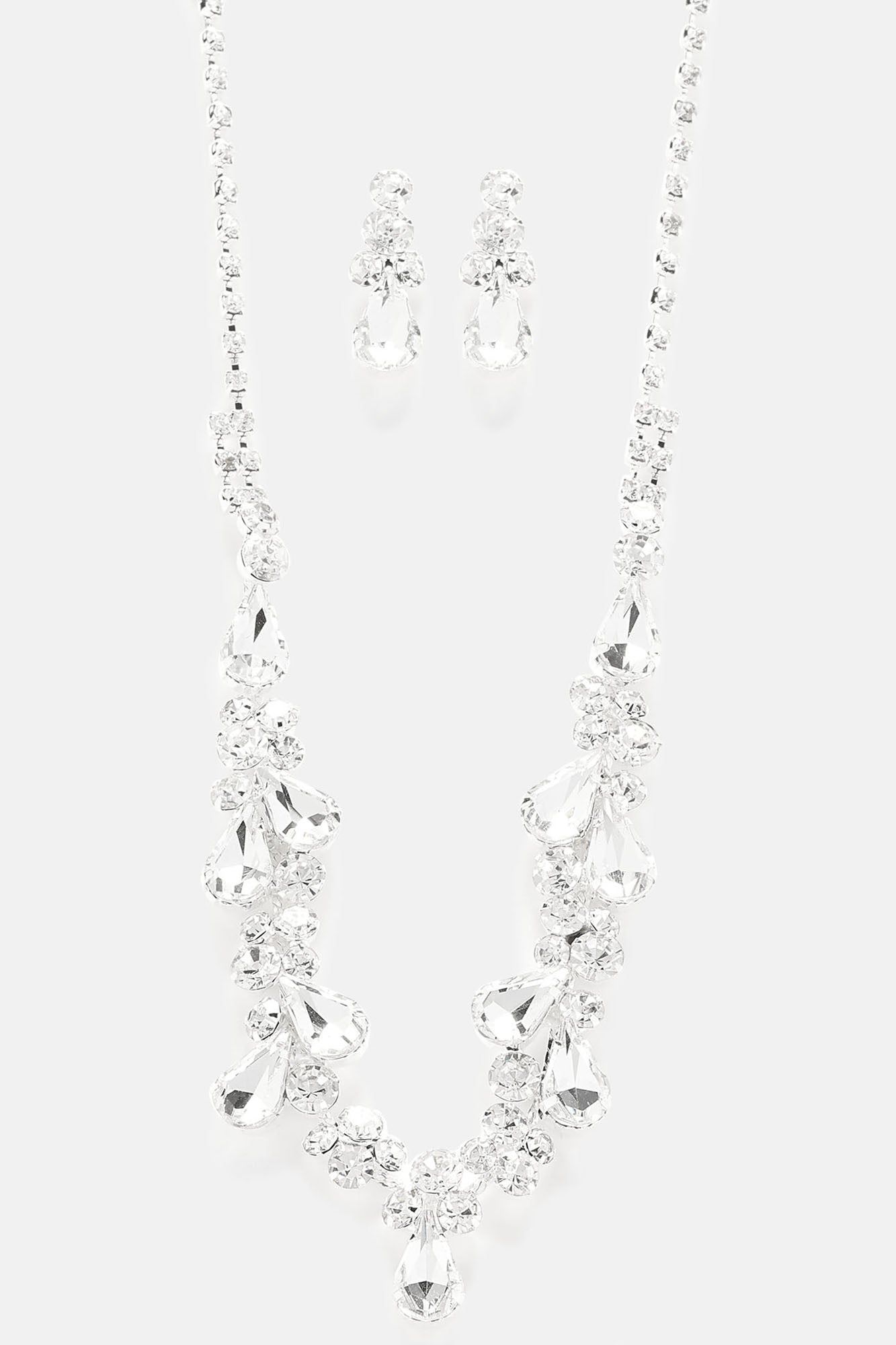 Living A Fairytale Necklace And Earring Set - Silver sold by Fashion Nova product image thumbnail 3