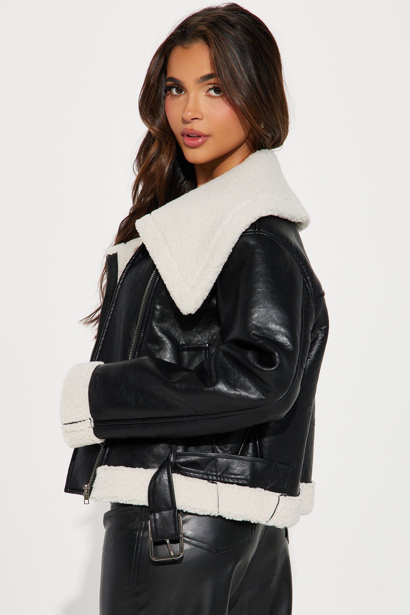 You Have My Heart Faux Leather Jacket - Black sold by Fashion Nova product image thumbnail 3
