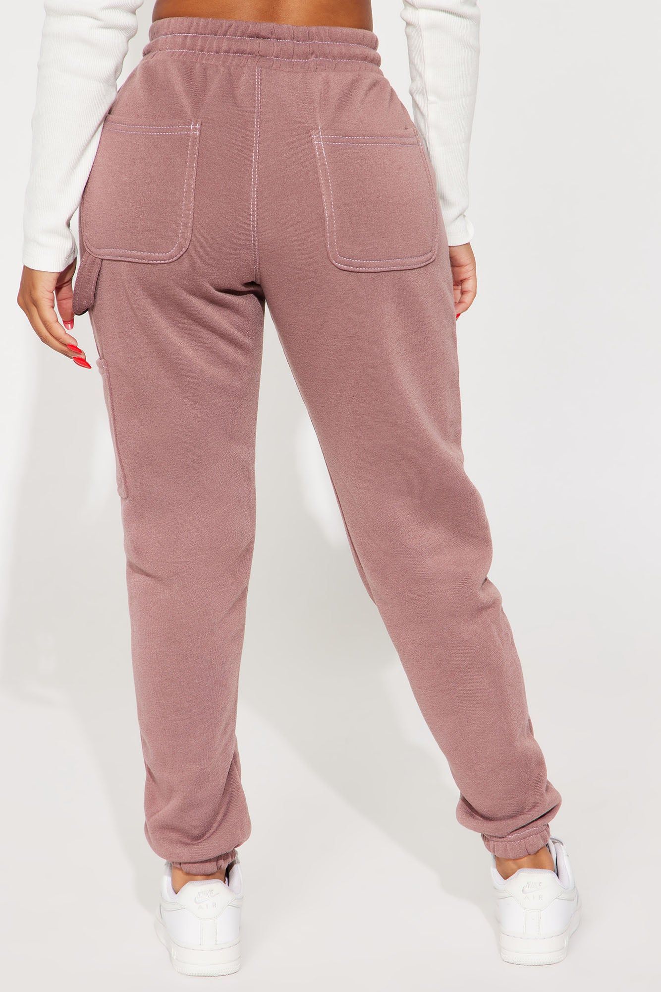 No Breaks Carpenter Fleece Lounge Jogger - Taupe sold by Fashion Nova product image thumbnail 3