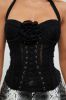 Angelina Lace Up Corset Top - Black sold by Fashion Nova