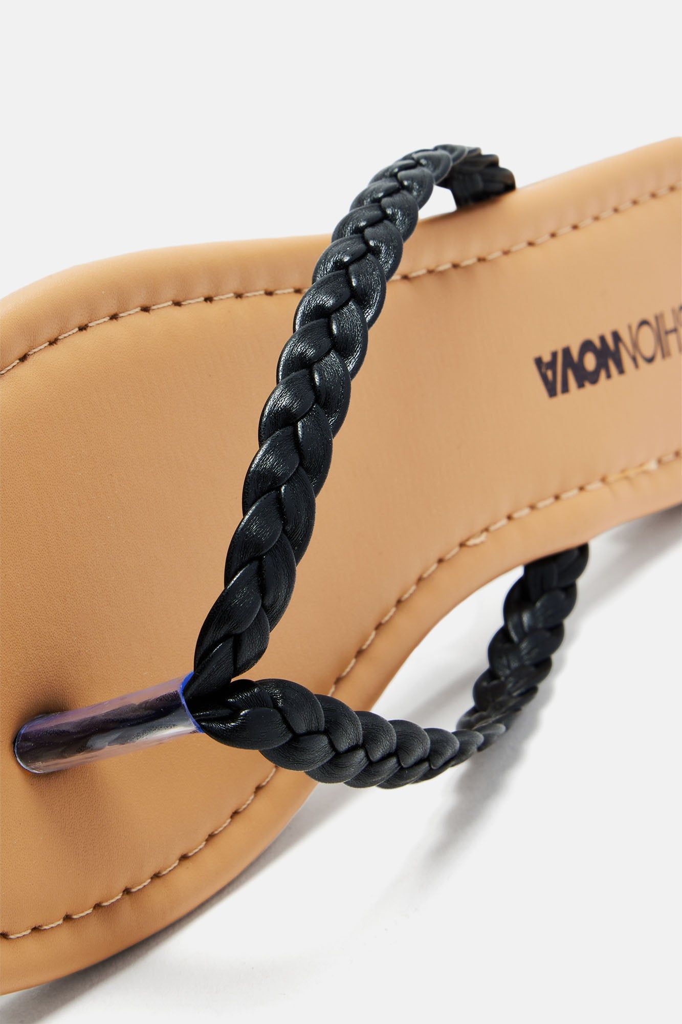 Somewhere Tropical Flip Flops - Black sold by Fashion Nova product image thumbnail 3