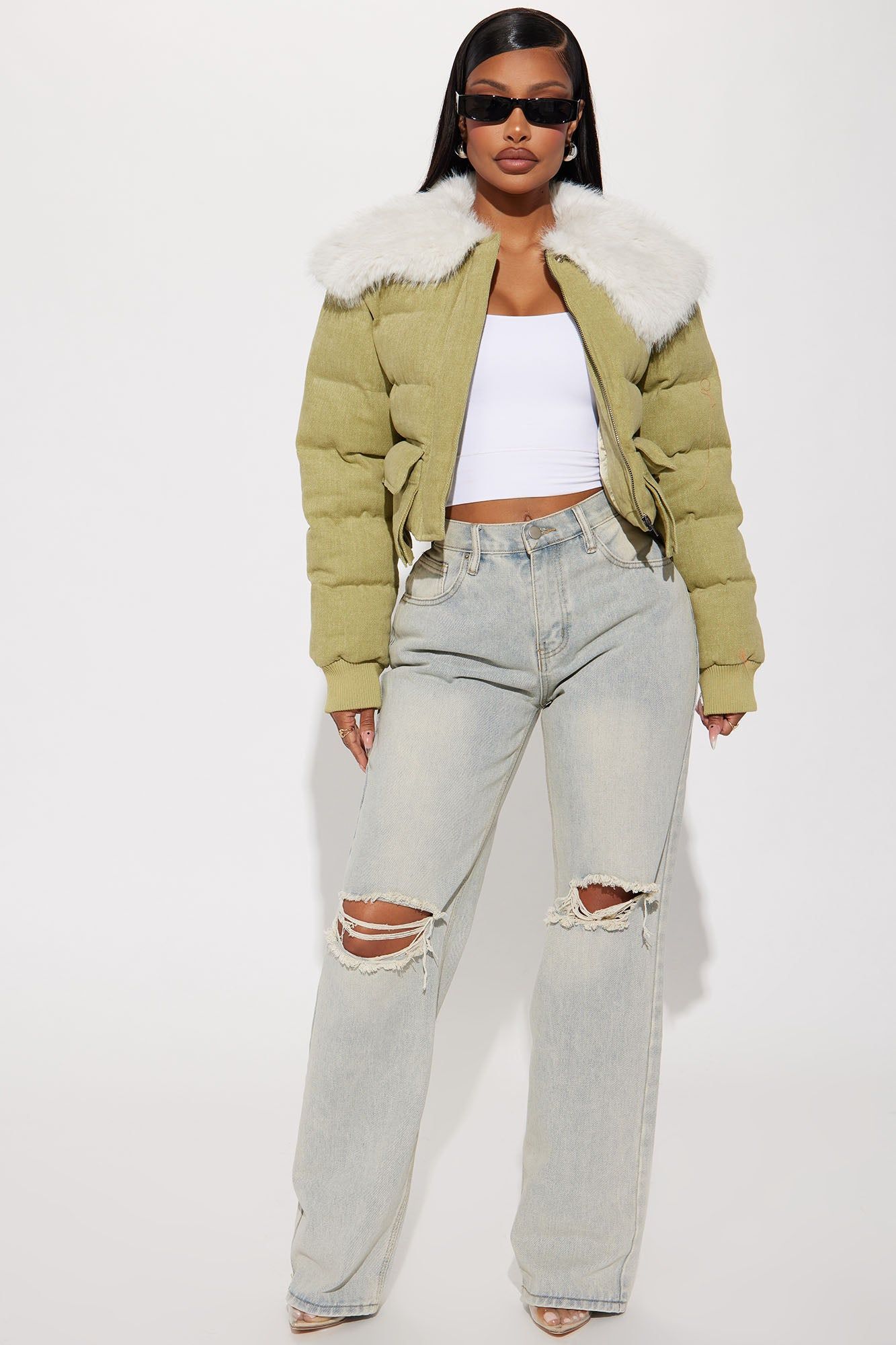 Ella Bomber Jacket - Olive sold by Fashion Nova product image thumbnail 2