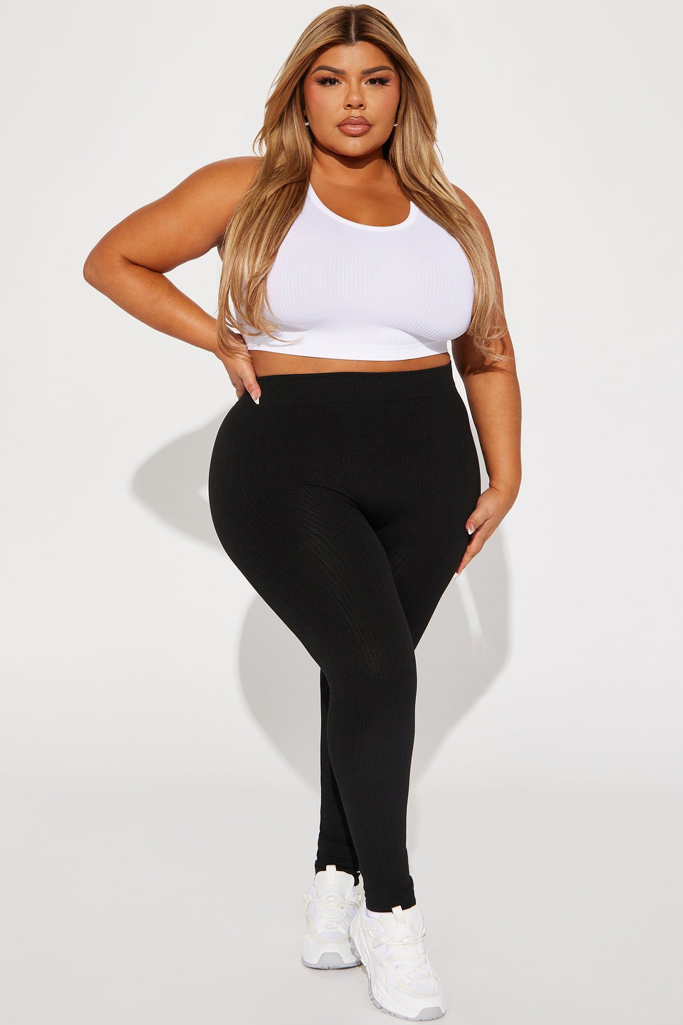 Stacy Seamless Cable Legging - Black sold by Fashion Nova product image thumbnail 4