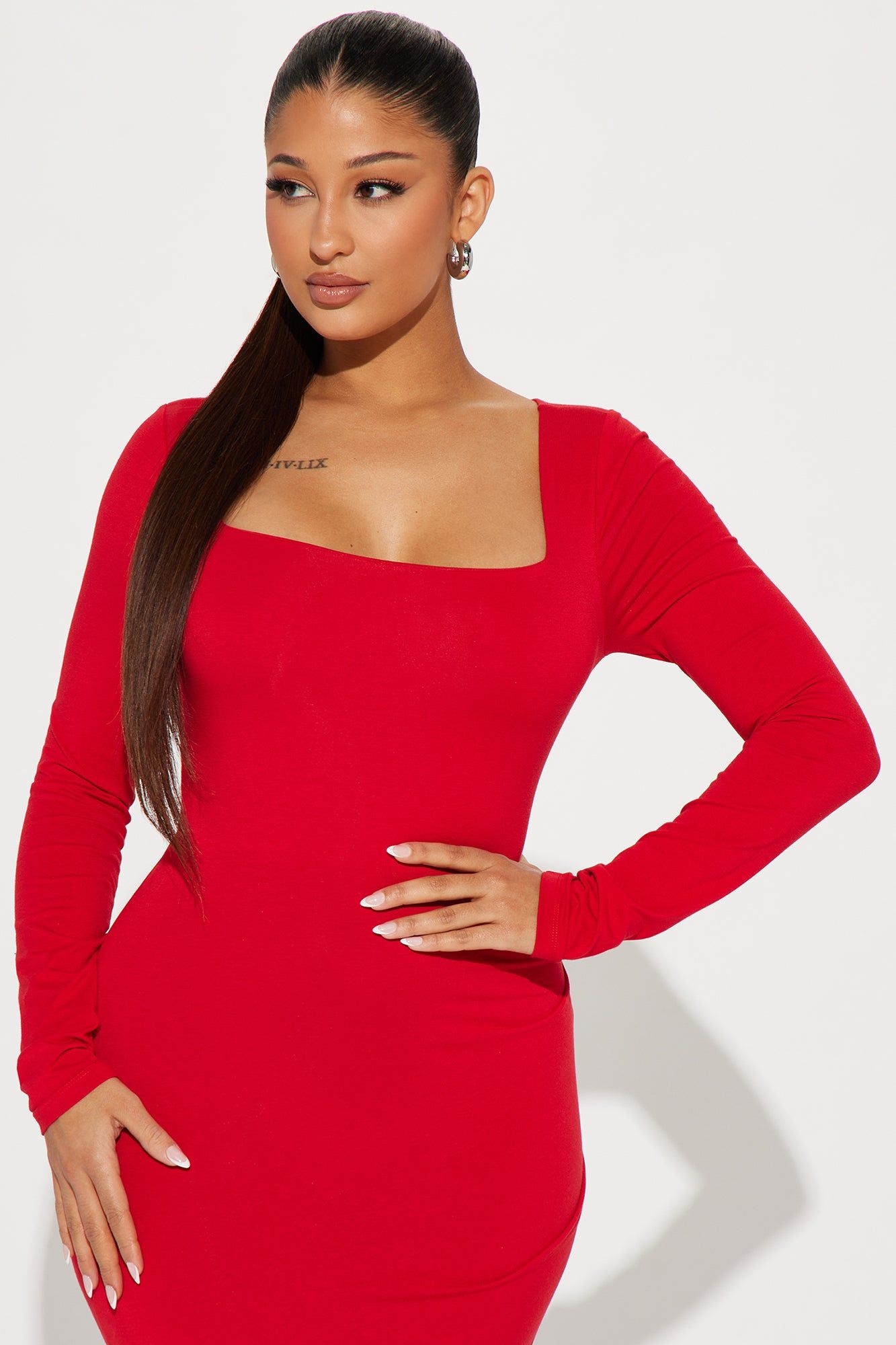 Selena Slit Mini Dress - Red sold by Fashion Nova product image thumbnail 2