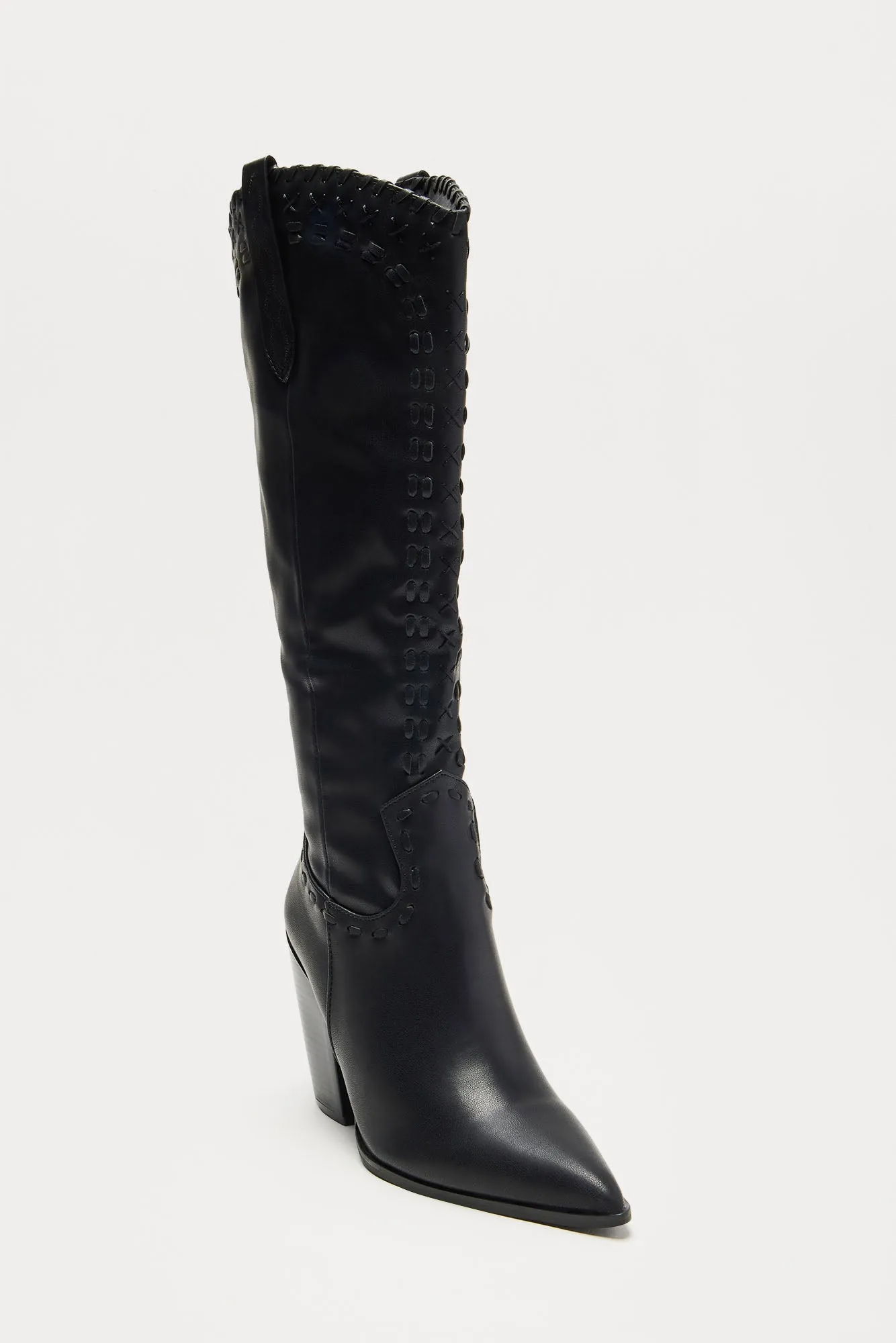 Austin Knee High Cowboy Boots - Black sold by Fashion Nova product image thumbnail 2