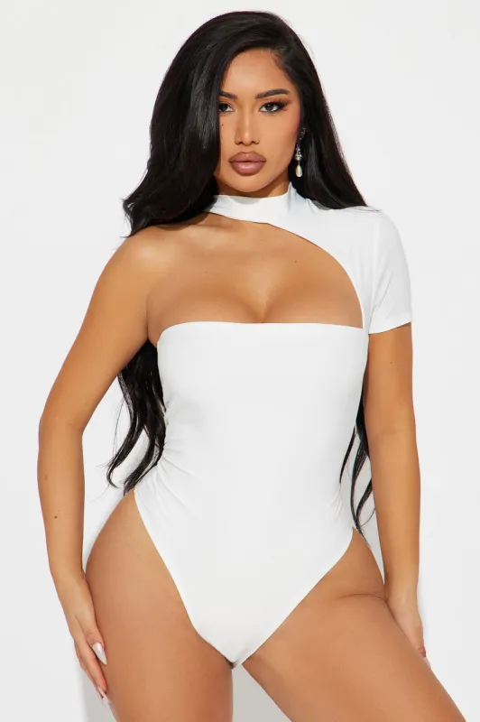 Do It Better Bodysuit - White sold by Fashion Nova