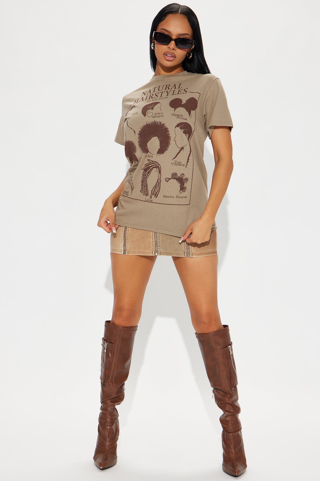 Embracing Natural Beauty Graphic Tee - Taupe sold by Fashion Nova product image thumbnail 2