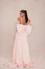 Olivia Satin Bow Gown - Blush sold by Fashion Nova