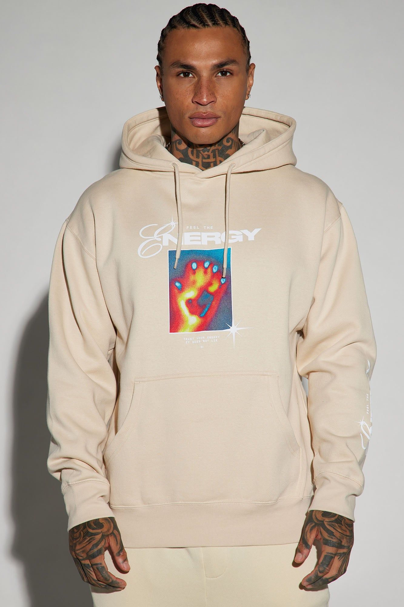 Feel The Energy Hoodie - Sand sold by Fashion Nova