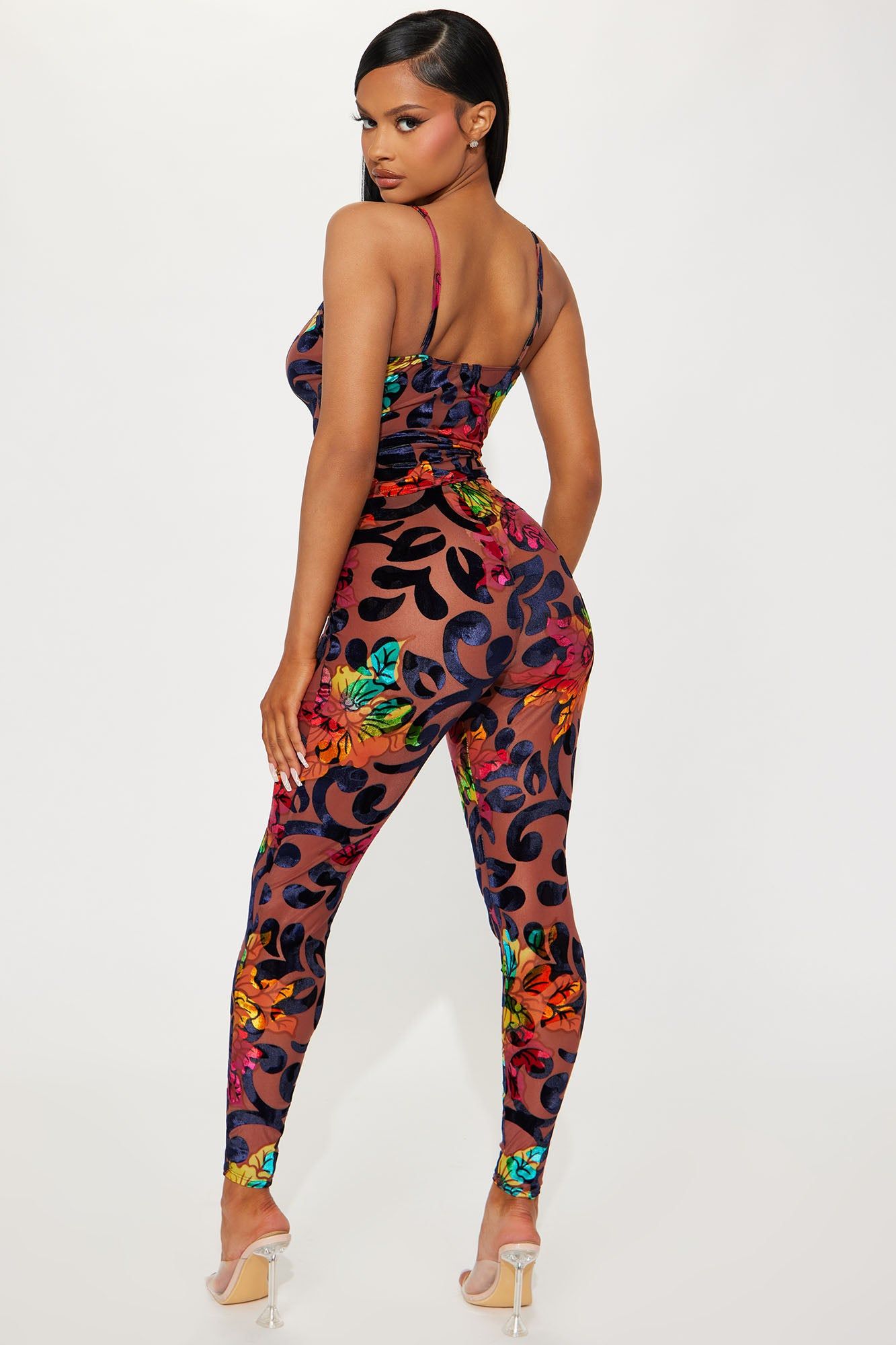 New Direction Velvet Legging Set - Brown/combo sold by Fashion Nova product image thumbnail 3