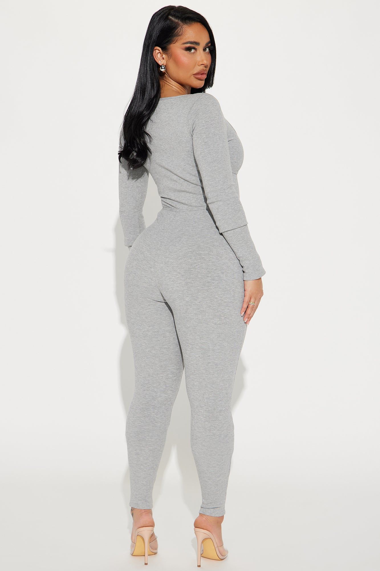 Denae Snatched Jumpsuit - Heather Grey sold by Fashion Nova product image thumbnail 3
