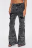 Feeling Free Mineral Washed Flare Pant - Black sold by Fashion Nova