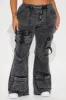 Feeling Free Mineral Washed Flare Pant - Black sold by Fashion Nova